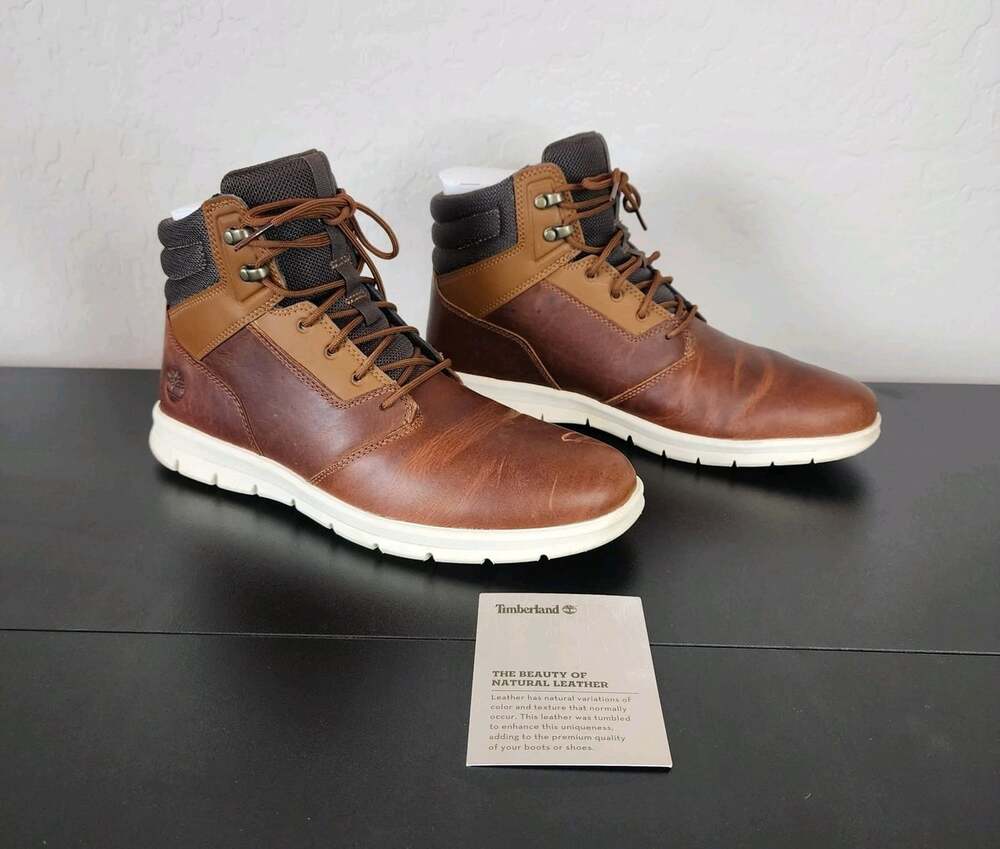 Timberland Graydon Men's Sneaker Boots High Top Leather Brown Size 10